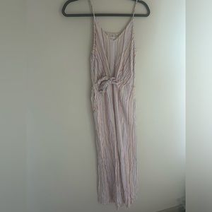 Loft rainbow stripe jumpsuit size XS